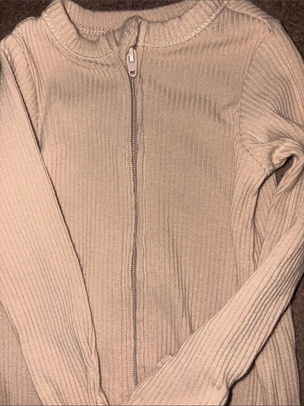 Light Brown/Tan Ribbed Footie Unisex